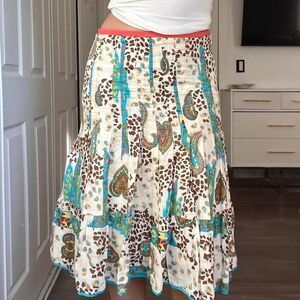Kenzie Girl Printed Cotton Skirt – Size 3 (Fits Size Small)